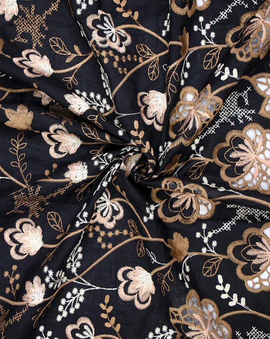 Floral Schiffli Fabric apparel fabric
